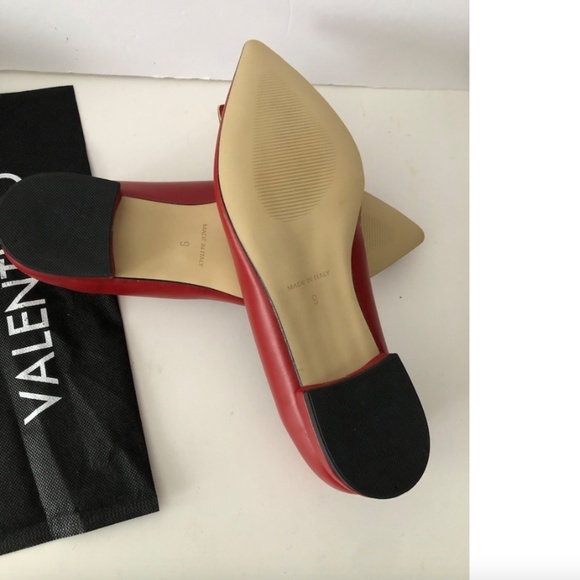 VALENTINO BY MARIO VALENTINO Flora Logo Buckle Pointed Toe Flat - Picture 9 of 11